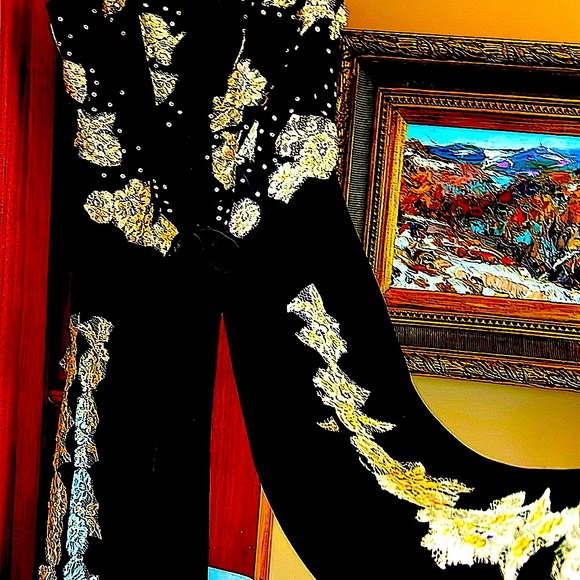 EUCAlbertoMakaliSEXYFLATTERING.Bustier &PANTSLACE&SEQUIN.S:12.Unique&Gorgeous - Picture 4 of 15